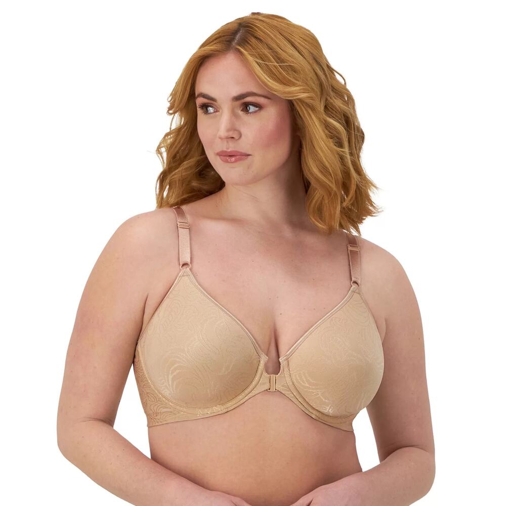 Bali Tan Nude Beige Front Closure Adjustable Straps Breathable Underwire Bra 36B